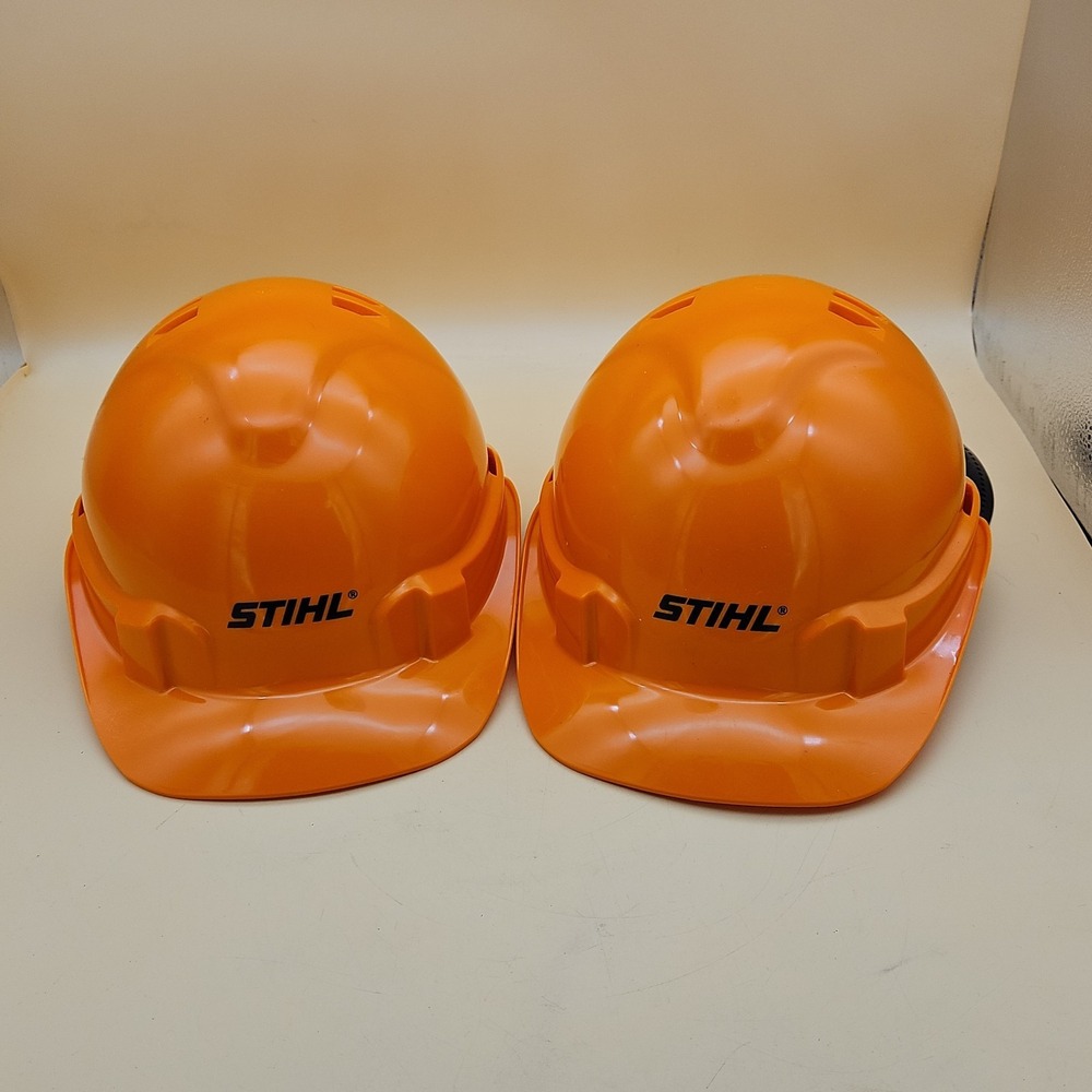 Lot Of 2 Stihl Head Hats Orange One Size Function Basics